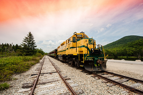 Train at Sunset